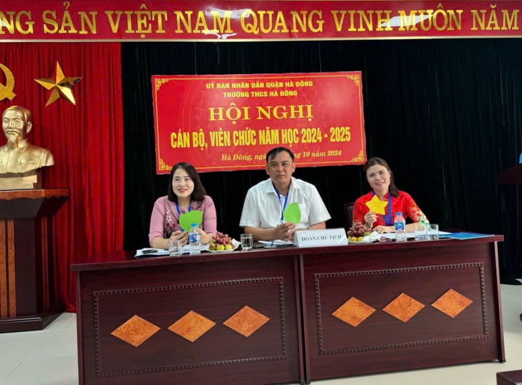HỘI NGHỊ CÁN BỘ, VIÊN CHỨC TRƯỜNG THCS HÀ ĐÔNG NĂM HỌC: 2024 – 2025